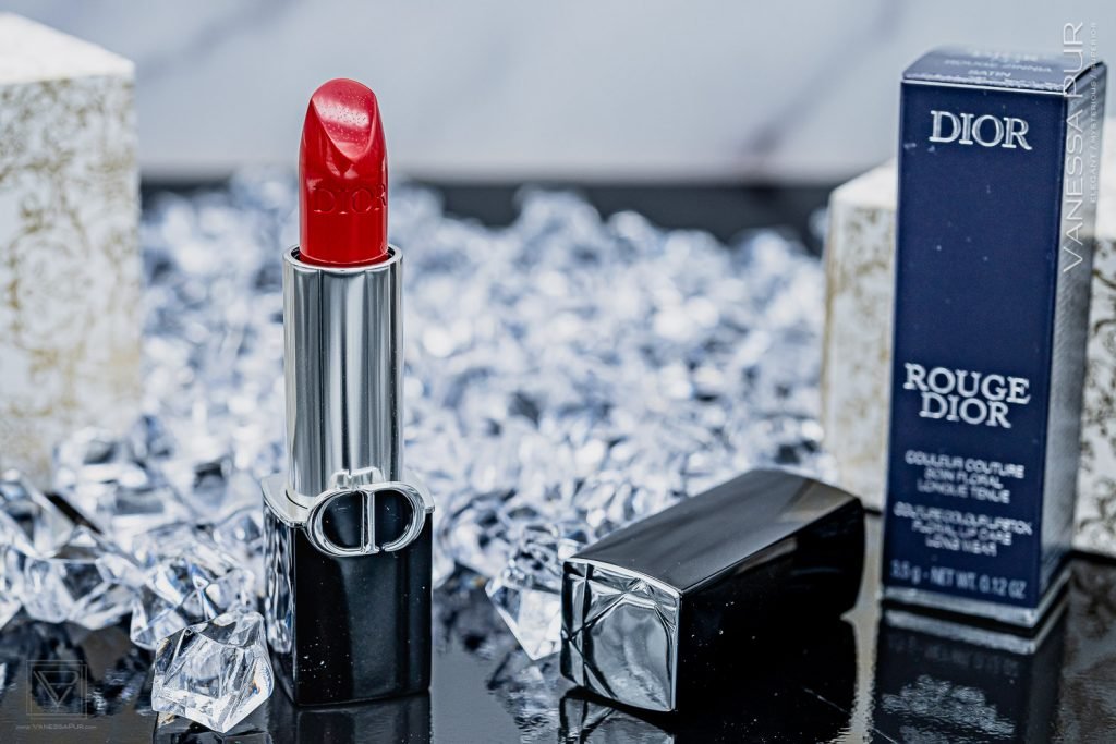 Dior Beauty - Rouge Dior Lippenstift Satin Zinnia 743 als glänzender roter Lippenstift, haltbarer Lippenstift, Luxuslabel Dior von Christian Dior